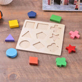 Wooden Geometric Shapes Montessori Puzzle Toys