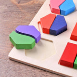 Wooden Geometric Shapes Montessori Puzzle Toys