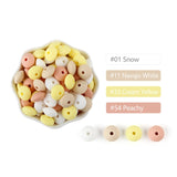 20Pcs Silicone Beads Lentil Beads Teether Toys